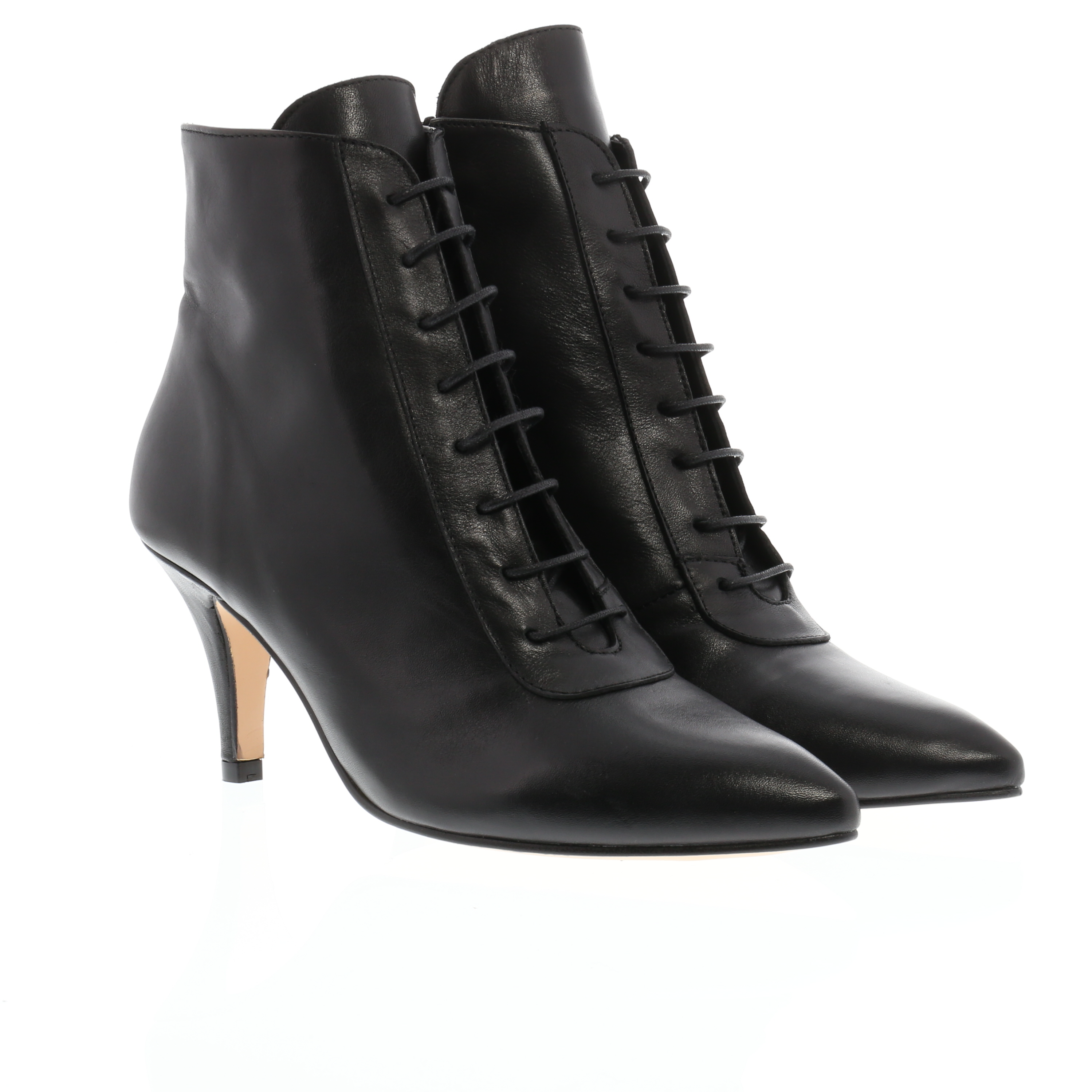 MARIE - Spitze Schnürstiefelette aus Kalbsleder