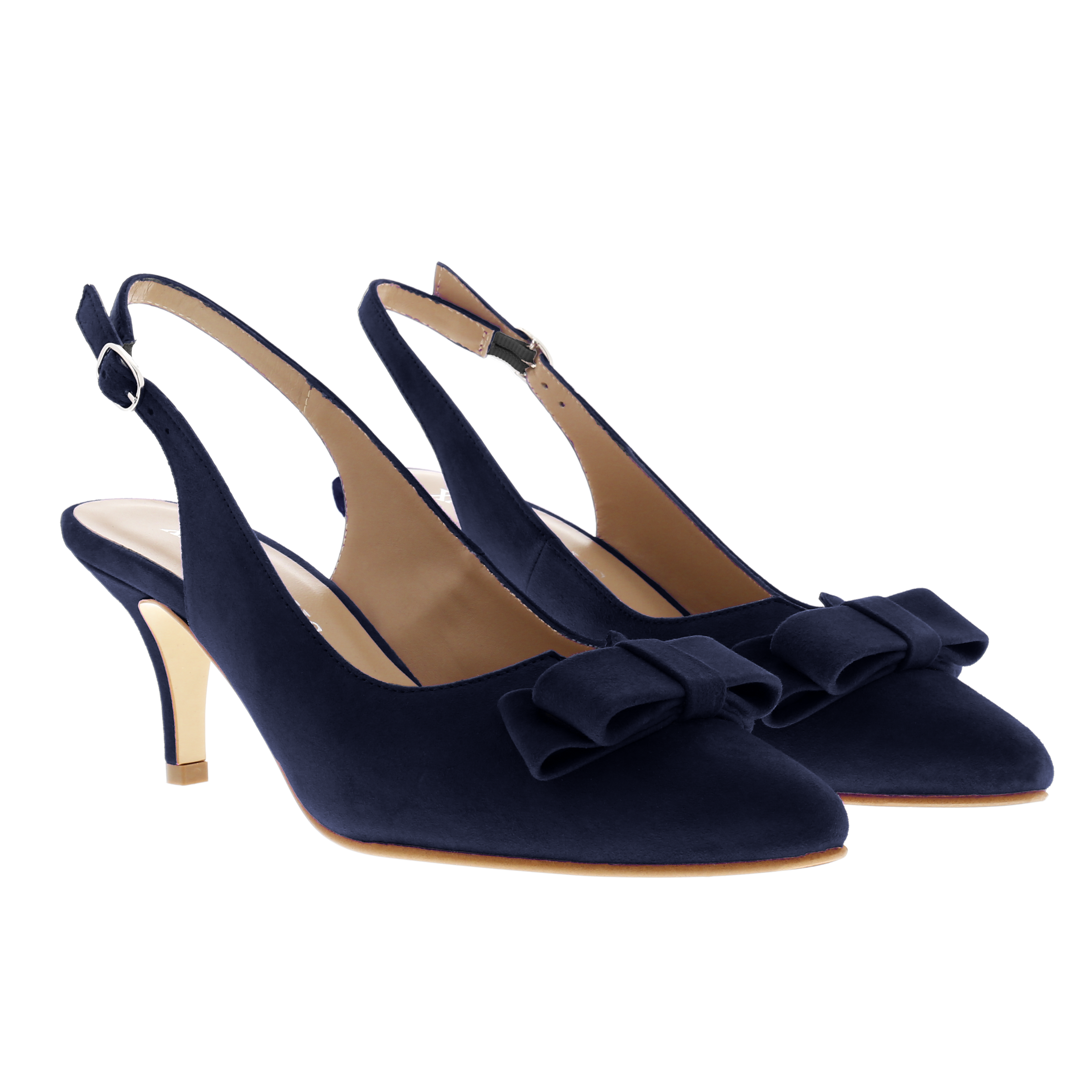 MINA - Spitze Sling-Pumps mit Schleife