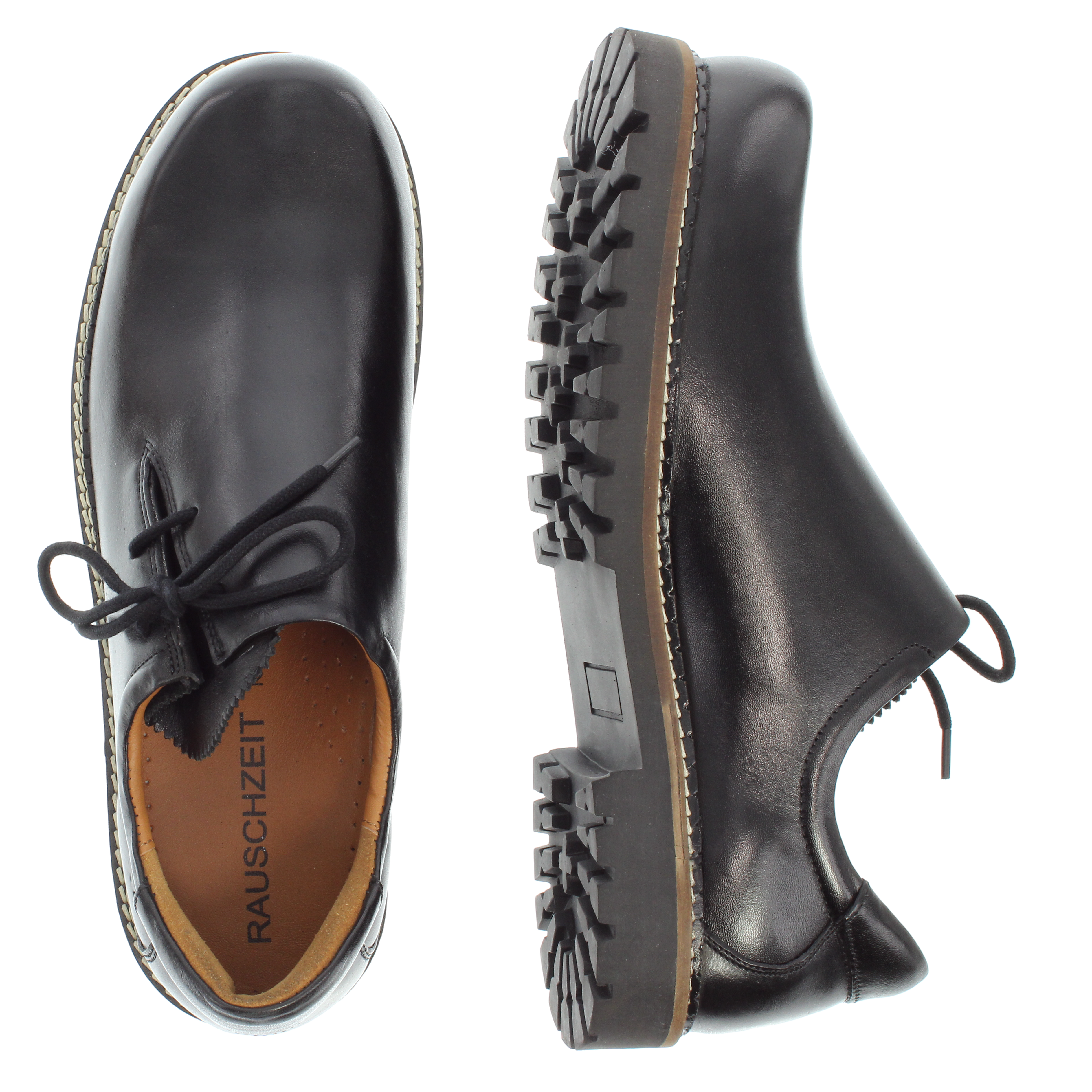 JOSEF - Robuster Haferlschuh Glattleder schwarz