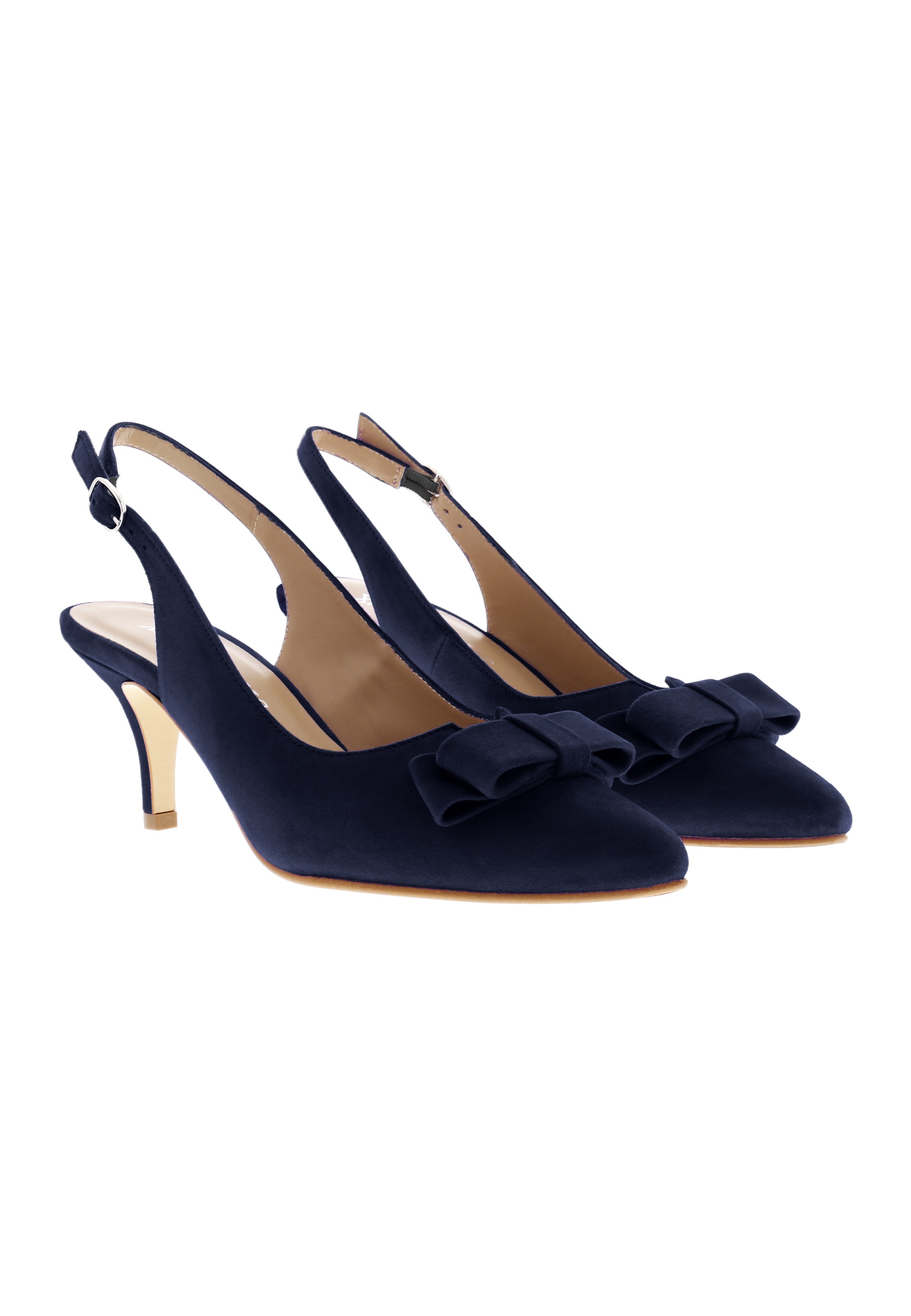MINA - Spitze Sling-Pumps mit Schleife
