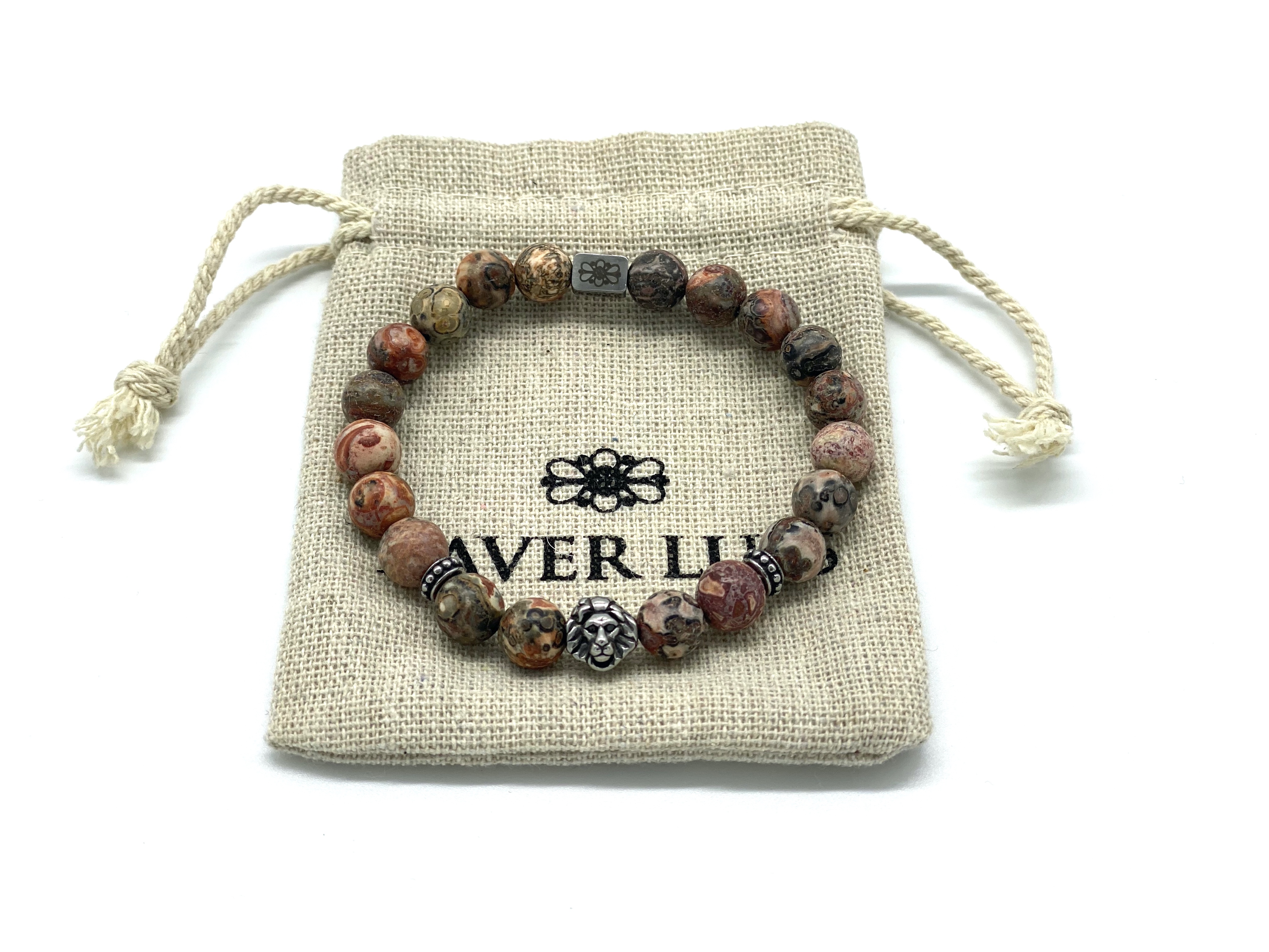 LÖWE - Armband aus Leoparden Jaspis