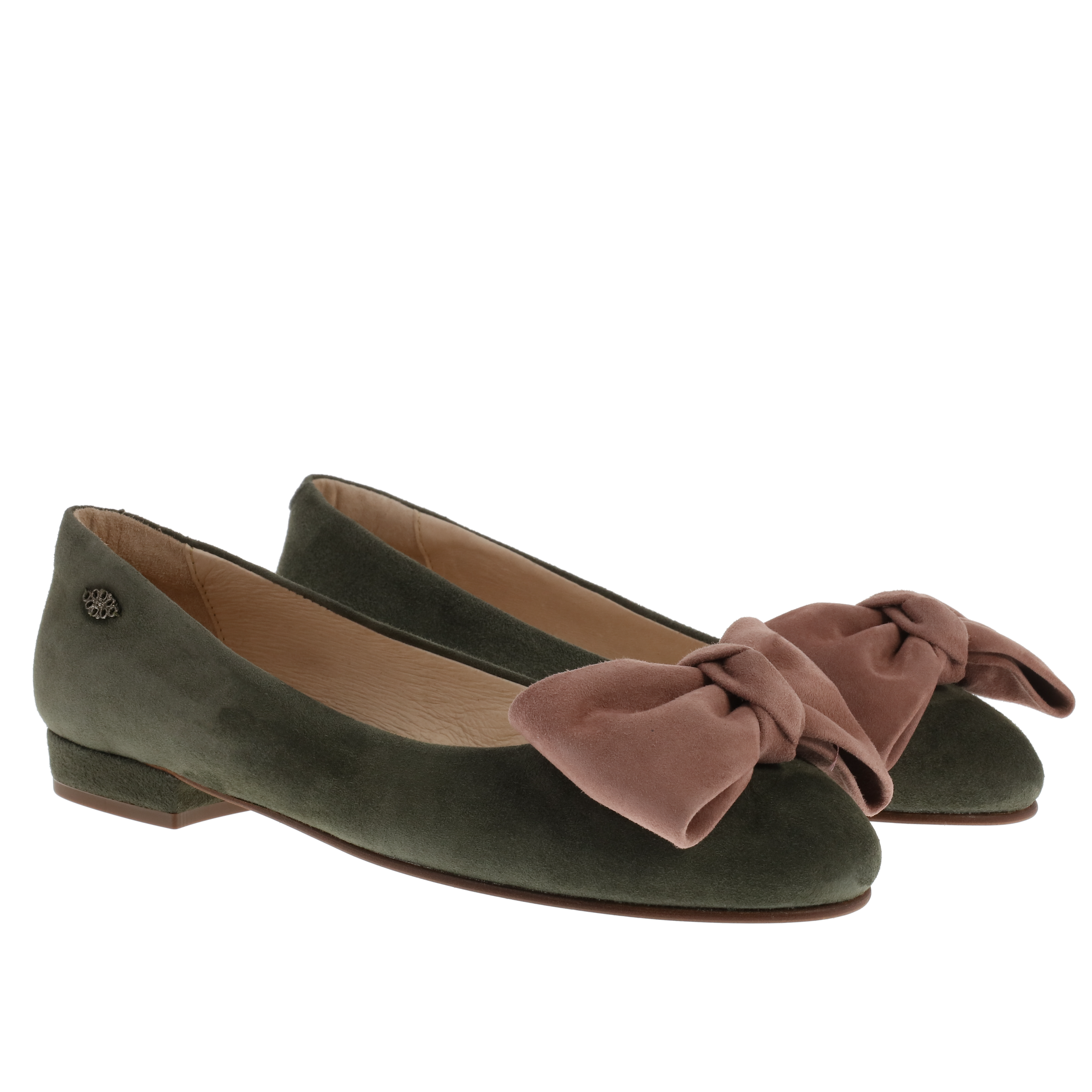 PAULINA - Ballerinas mit Lederschleife im Colorblock Look