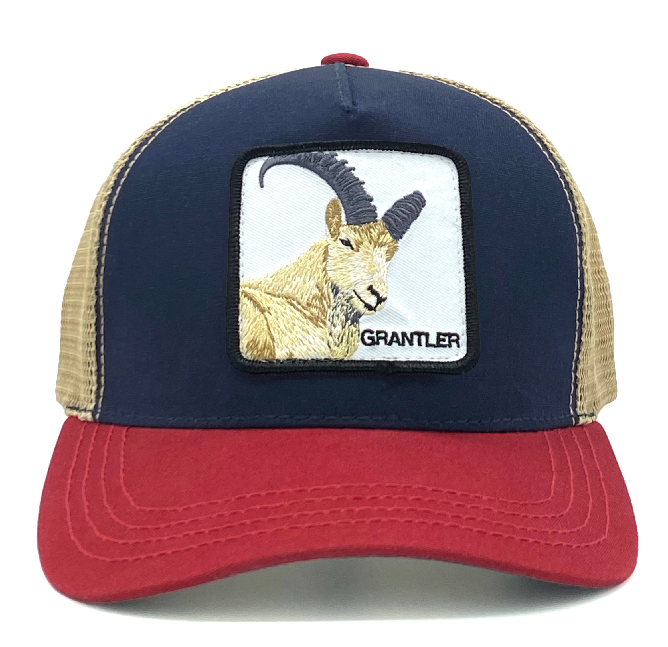 GRANTLER - Trucker Cap mit Motto-Patch und Steinbock-Stickerei multi