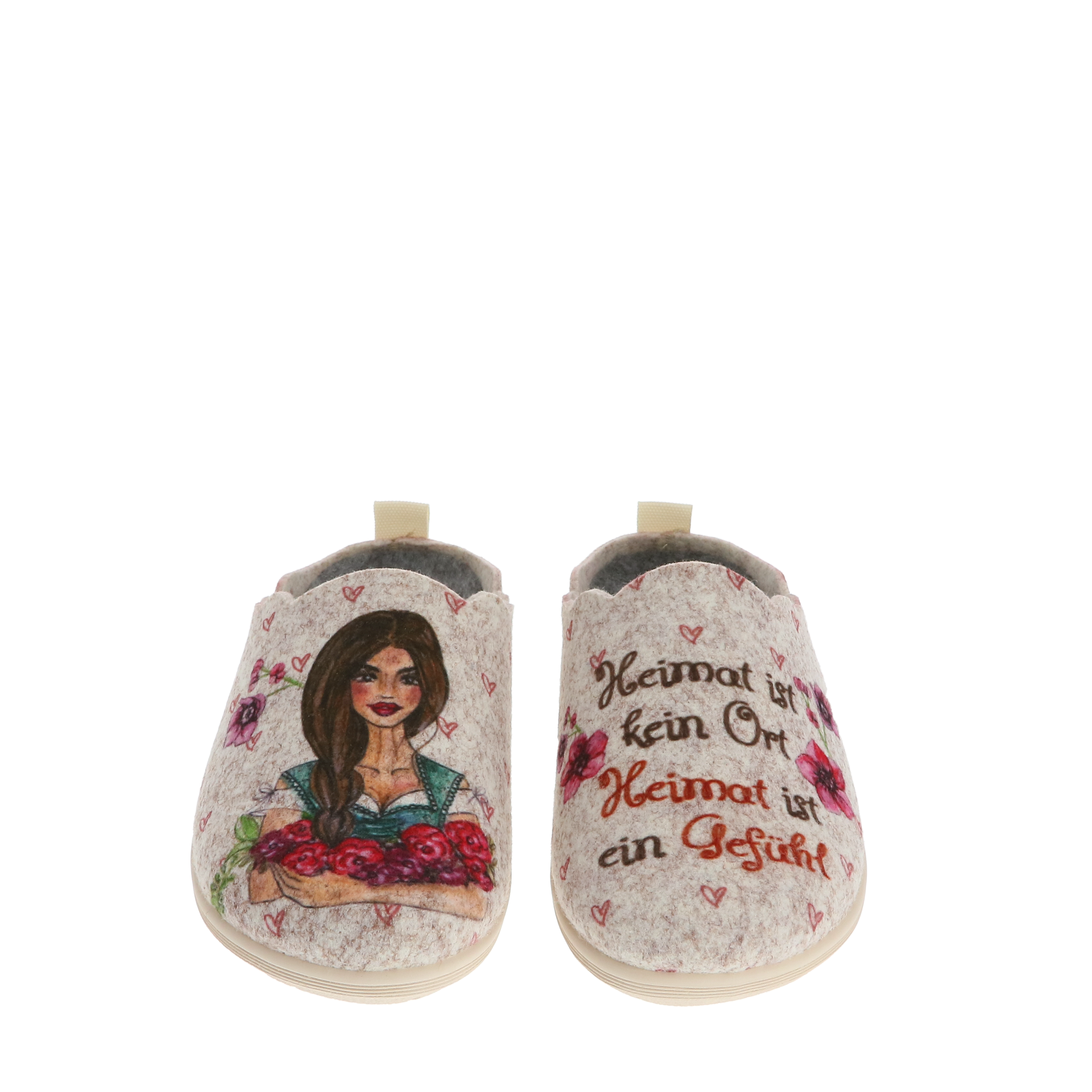 GABRIELA - Filzhausschuhe im Dirndl Design