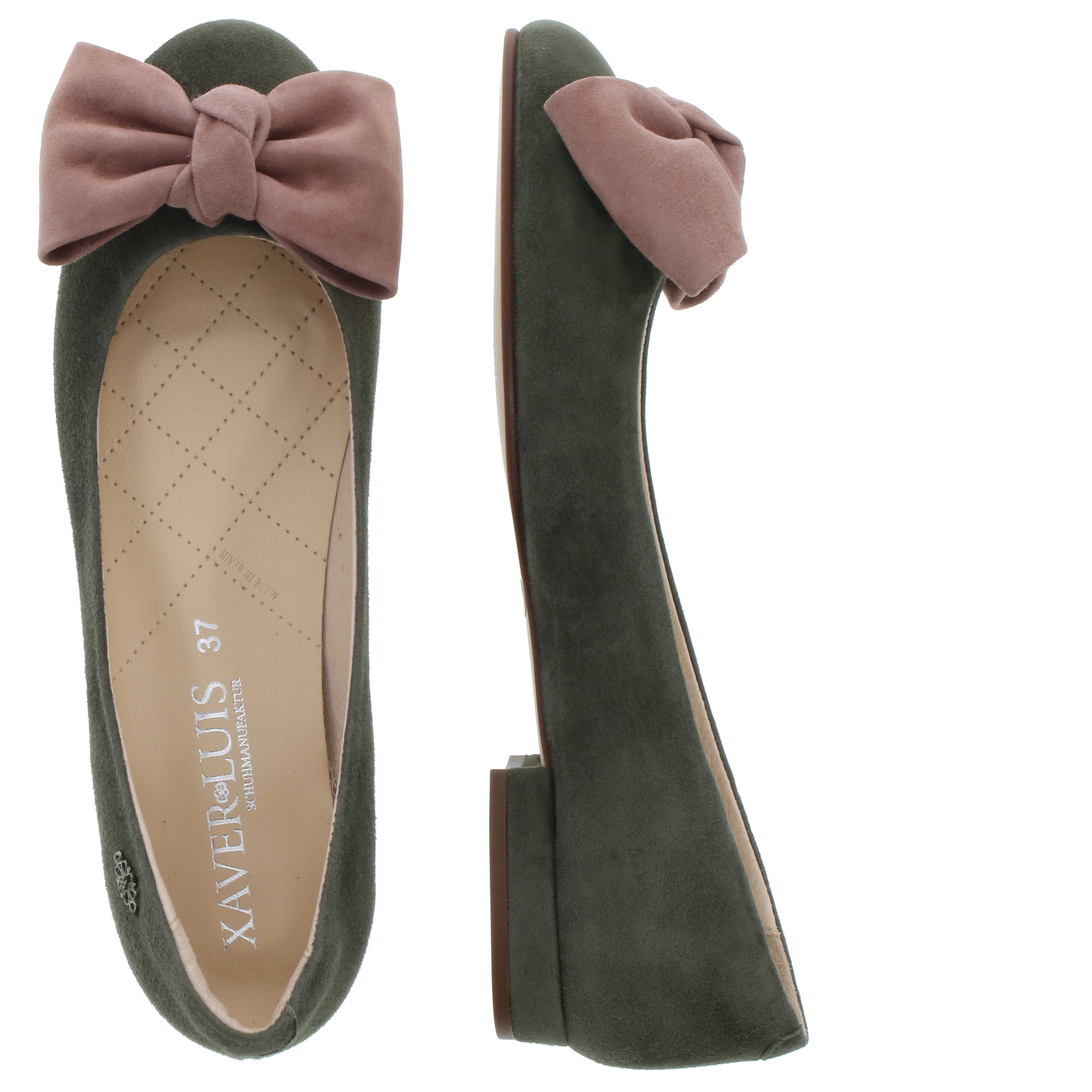 PAULINA - Ballerinas mit Lederschleife im Colorblock Look