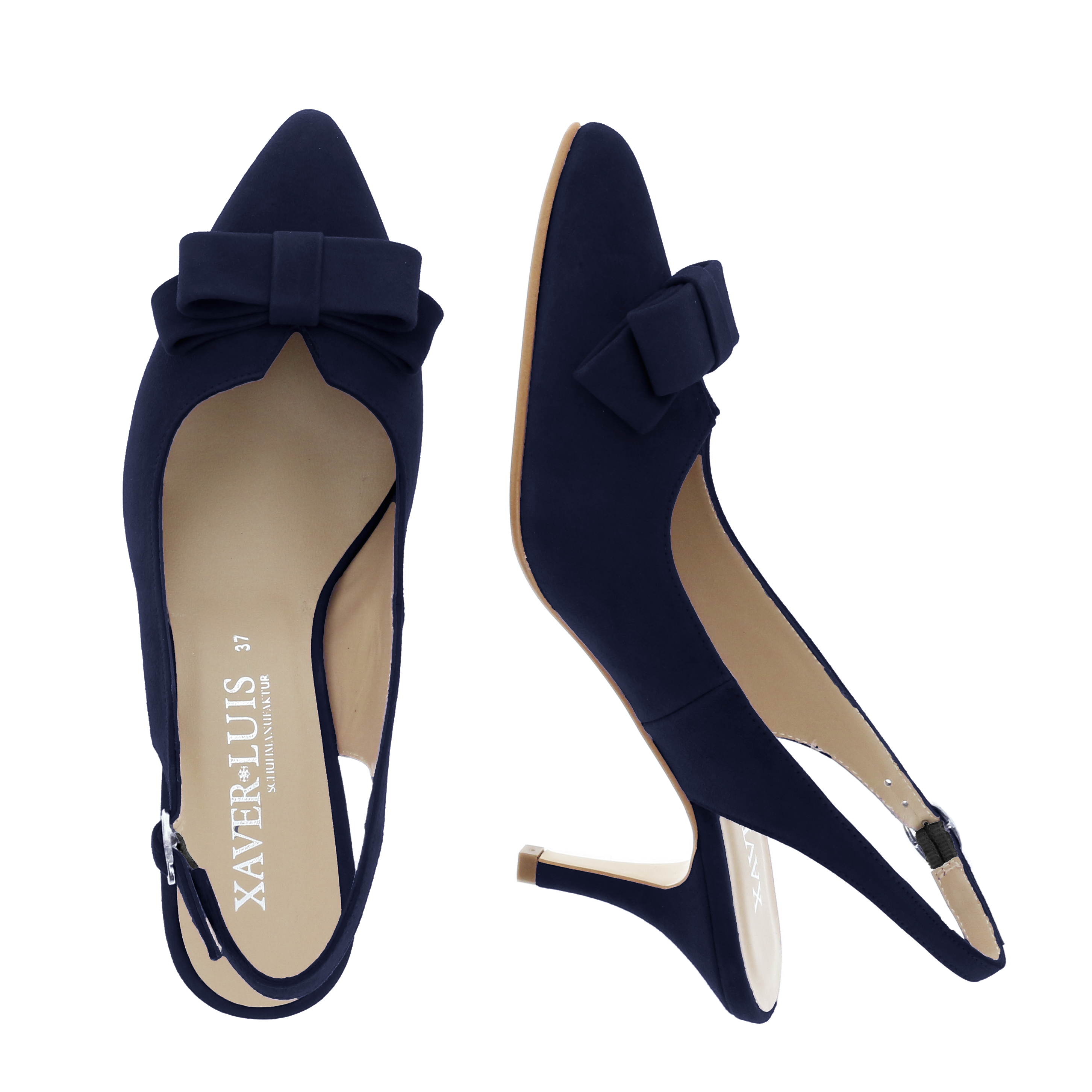 MINA - Spitze Sling-Pumps mit Schleife