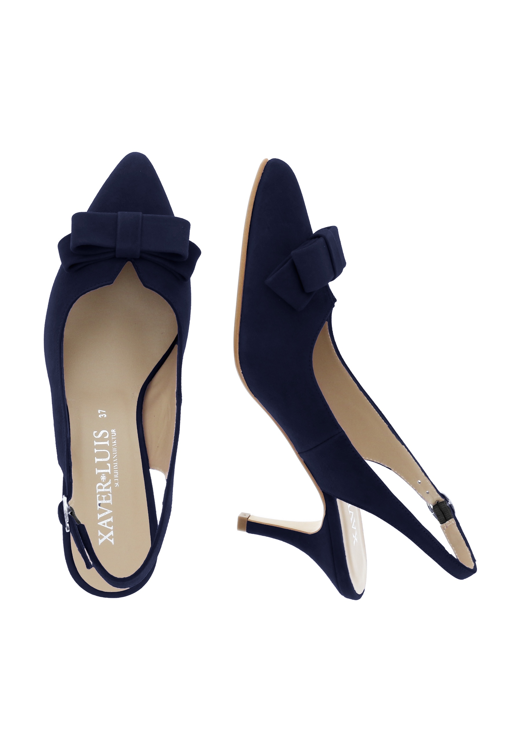 MINA - Spitze Sling-Pumps mit Schleife