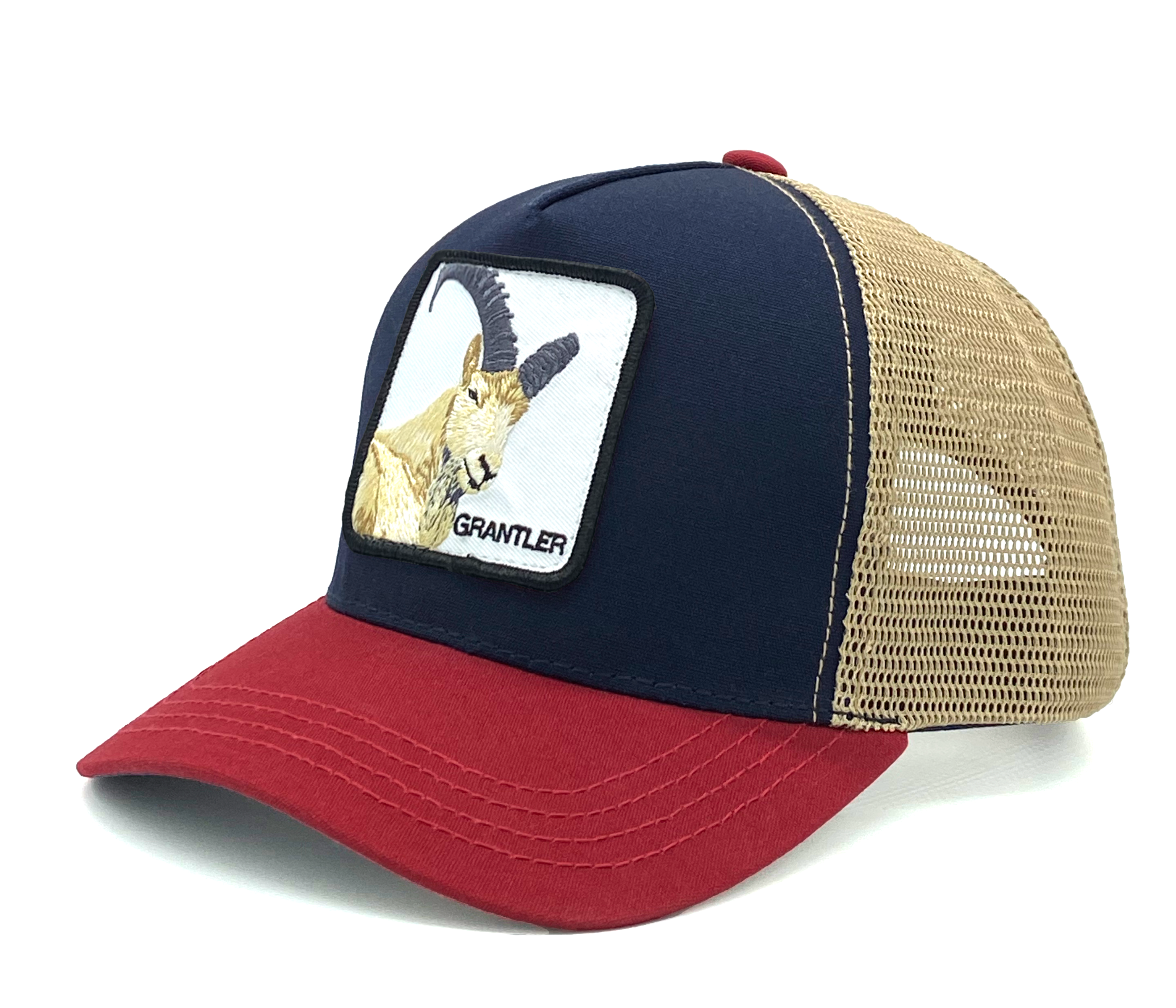 GRANTLER - Trucker Cap mit Motto-Patch und Steinbock-Stickerei multi
