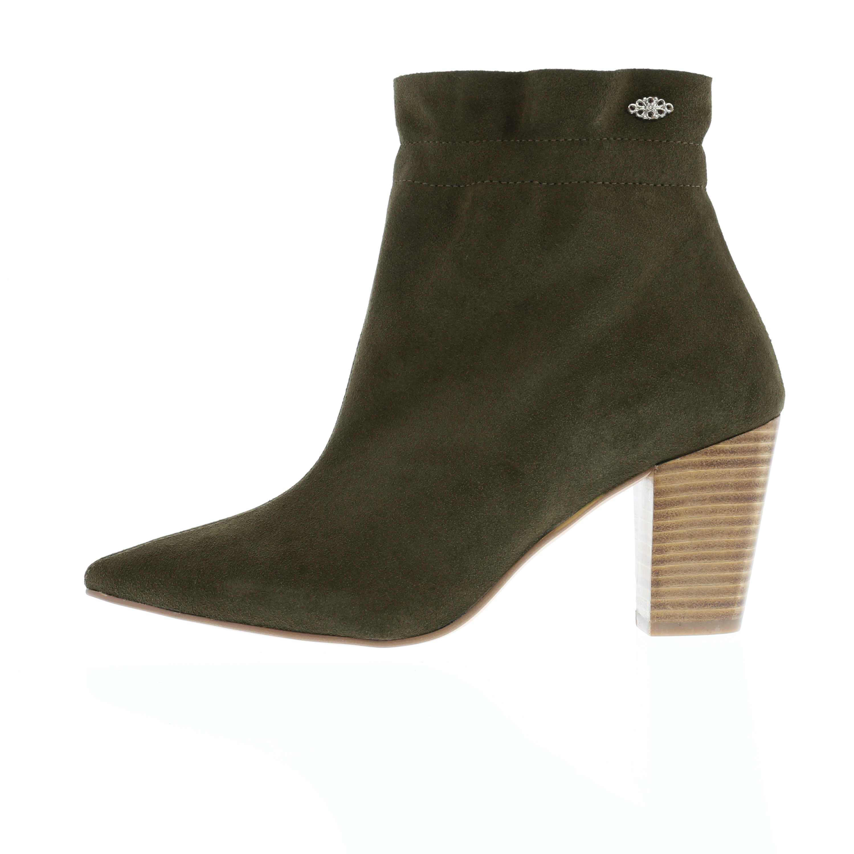 TEYLA - Spitze Stiefelette mit Raffung